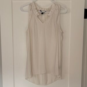 Simply Vera Vera Wang Cream Ruffle Sleeveless Blouse